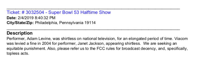 Illustration for article titled America Vs. Adam Levine's Nipples: All The FCC Viewer Complaints About The Super Bowl Halftime Show